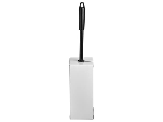 Toiletborstelset Quartzline rvs wit