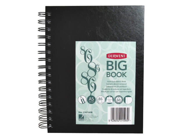 Schetsboek Derwent big book A5 harde kaft