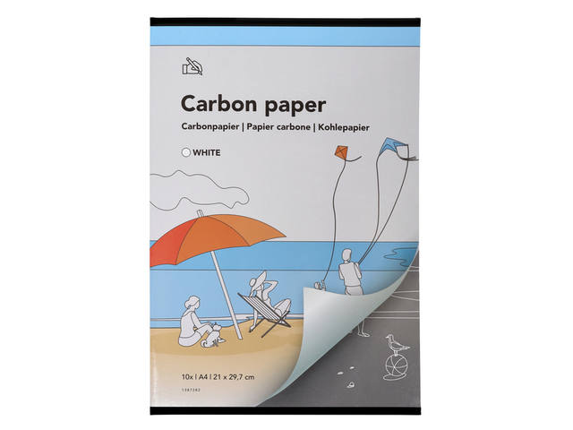 Carbonpapier Qbasic A4 21x31cm 10x wit