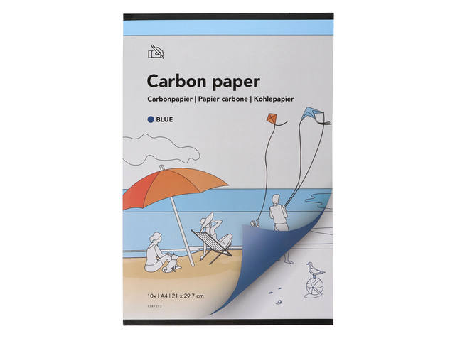 Carbonpapier Qbasic A4 21x31cm 10x blauw