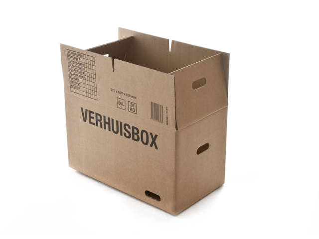 Verhuisdoos IEZZY 370x650x350 dubbelgolf bruin 7mm