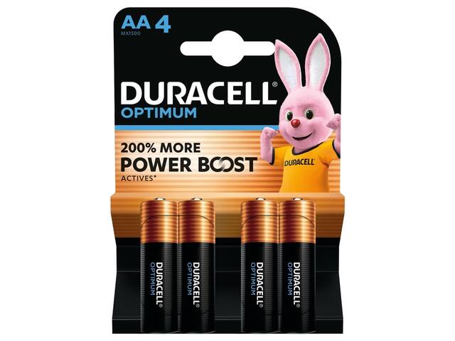 Batterij Duracell Optimum 4x AA