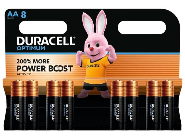 Batterij Duracell Optimum 8x AA