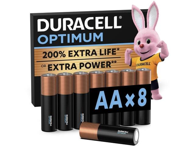 Batterij Duracell Optimum 8x AA