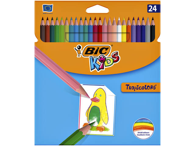 Kleurpotlood BicKids Tropicolors 24st assorti