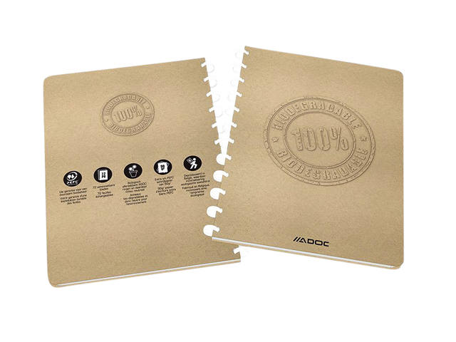 Schrift Adoc BIO A4 ruit 5x5mm 144pag 90gr kraft