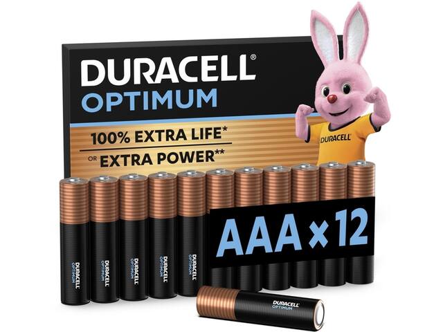 Batterij Duracell Optimum 12x AAA