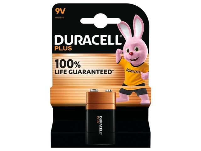 Batterij Duracell Plus blok 1x 9v