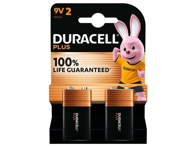 Batterij Duracell Plus blok 2x 9v