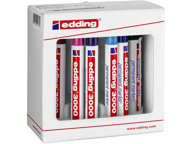 Viltstift edding 3000 rond 1.5-3mm set10 assorti