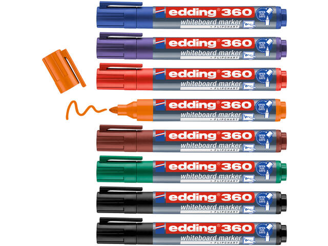 Whiteboardmarker edding 360 rond 1.5-3mm ass