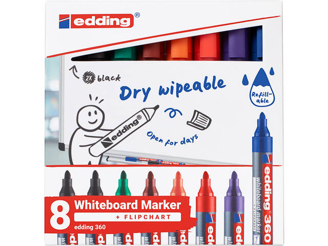 Whiteboardmarker edding 360 rond 1.5-3mm ass