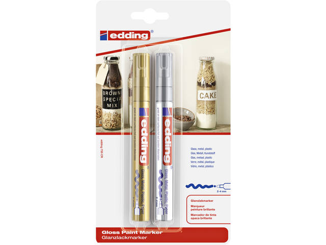 Paintmarker edding 750 oliebasis 2-4mm gd-zi bls