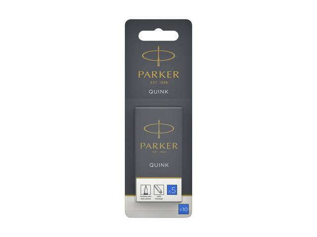 Inktpatroon Parker Quink uitwasbaar blauw