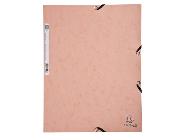 Elastomap Exacompta Aquarel A4 3 klep 400gr roze