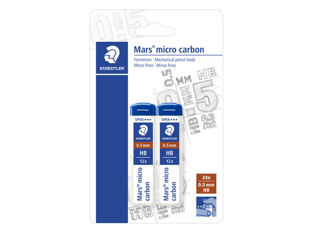 Potloodstift Staedtler mars carbon micro 0.5mm hb