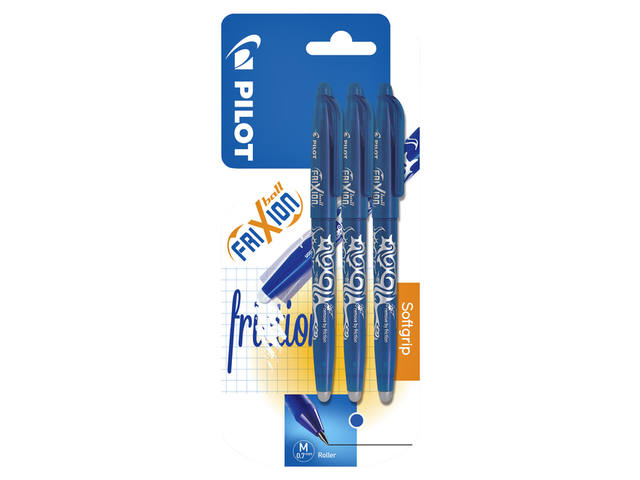 Rollerpen PILOT friXion BL-FR7 M 3st blauw