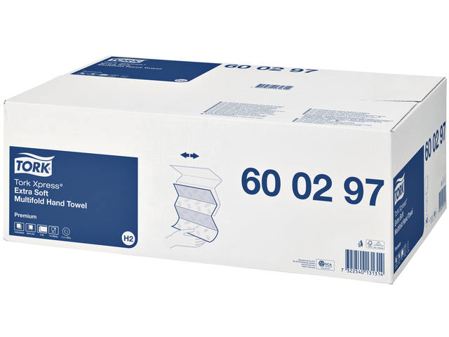 Handdoek Tork H2 Premium 2laags 212x340mm 600297
