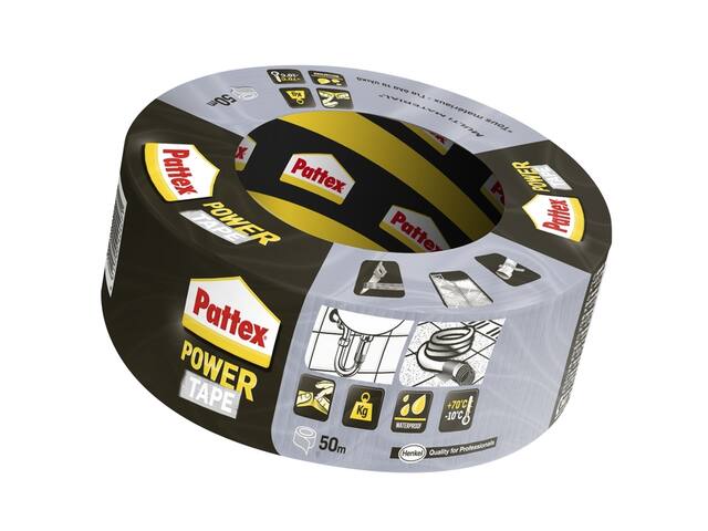 Plakband Pattex 50mmx50m power tape grijs