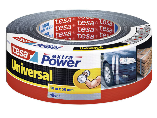 Duct tape tesa extra Power Uni 50mx50mm grijs