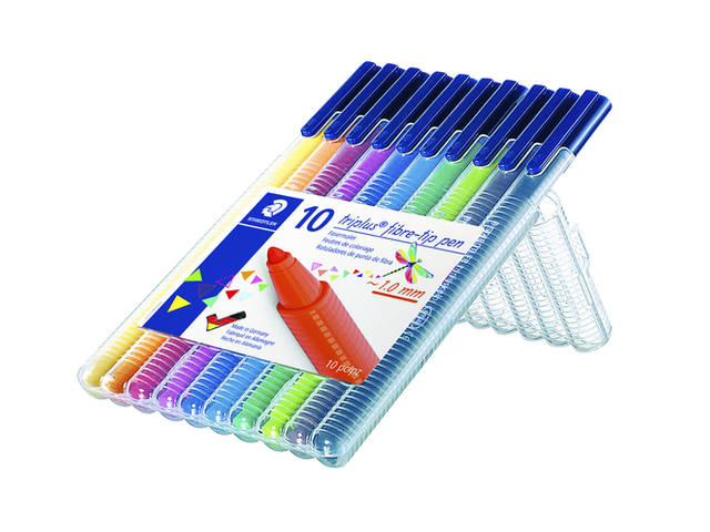 Kleurstift Staedtler 323 triplus color 10 st ass