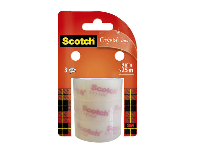 Plakband Scotch Crystal 19mmx25m transparant
