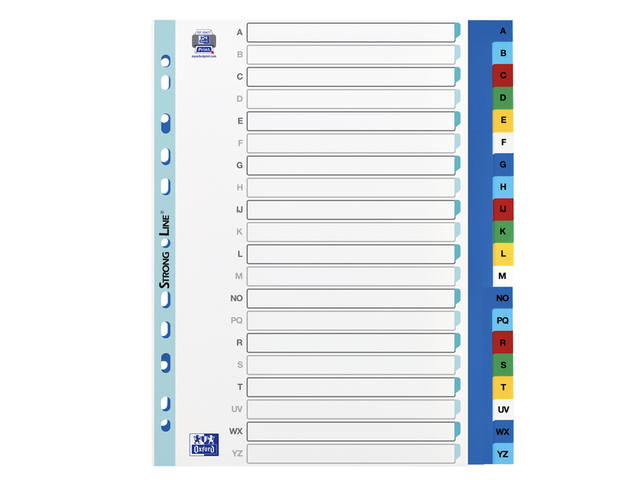 TABBLADEN OXFORD A4+ 11R PP A-Z 20DLG KLEUR
