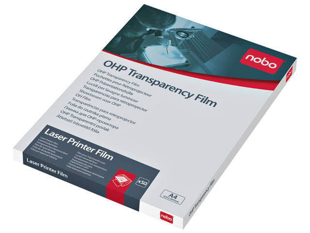 Transparant Nobo voor laserprinters 50 stuks