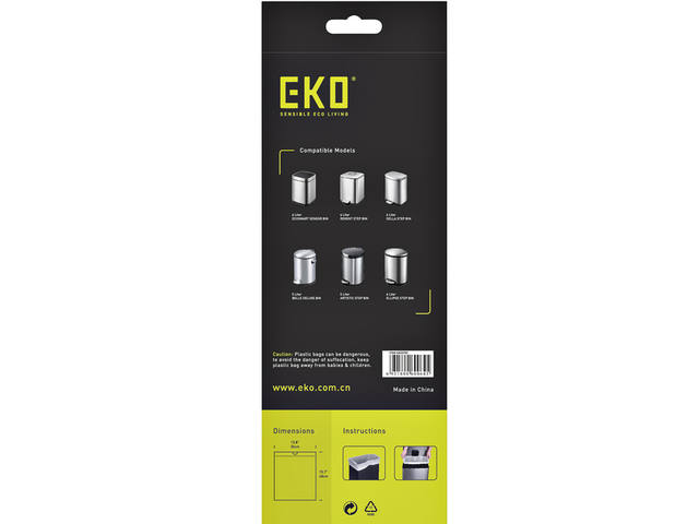 Afvalzak EKO MDPE type A trekb 35x40cm 3-6L wit