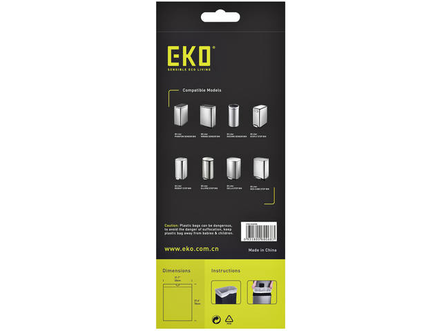 Afvalzak EKO MDPE type E trekb 55x70cm 25-35L wit