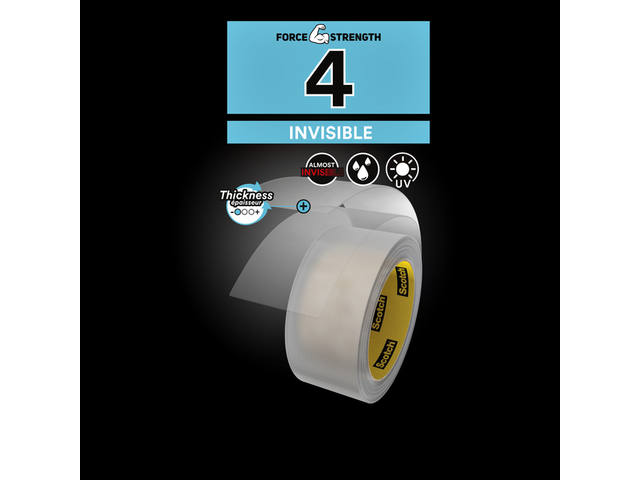 Plakband Scotch Extremium invisible 48mmx25m tr