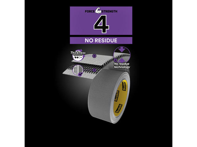 Duct tape Scotch Extremium  18.2mx48mm grijs