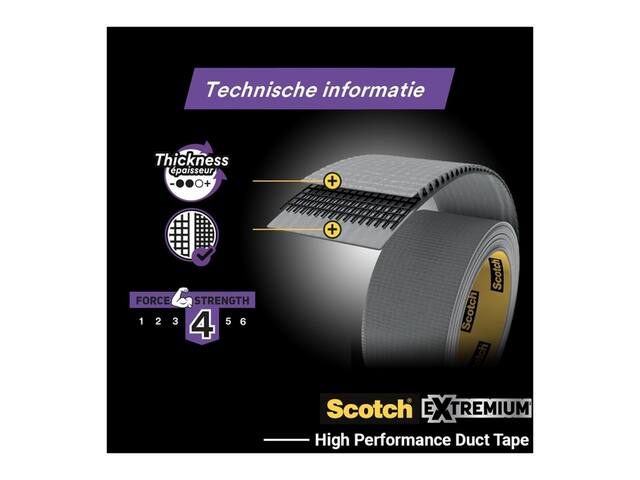Duct tape Scotch Extremium  18.2mx48mm grijs