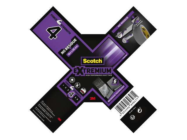 Duct tape Scotch Extremium  18.2mx48mm grijs