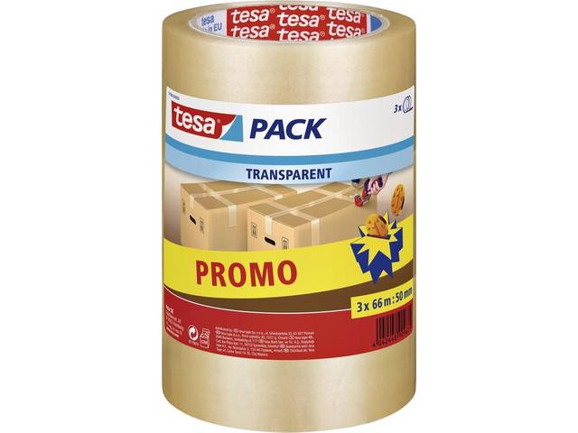 Verpakkingstape tesapack 66mx50mm tr promo