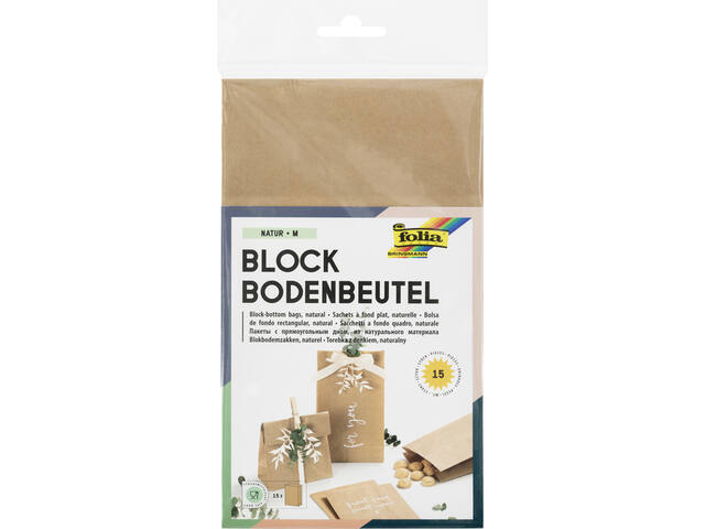 Blokzk Folia 12x6x21 foodsafe kraft set a 15 stuks