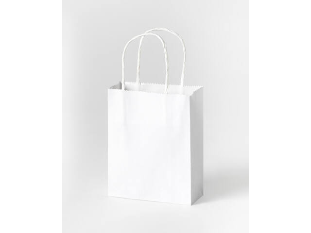 Tas Folia kraft 110gr 12x15x5.5cm 20 stuks wit