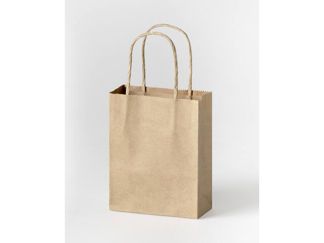 Tas Folia kraft 125gr 12x15x5.5cm 20 stuks naturel