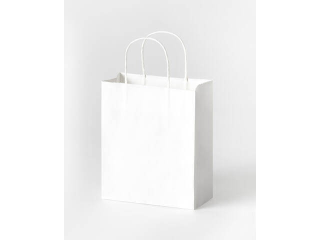 Tas Folia kraft 110gr 18x21x8cm 20 stuks wit
