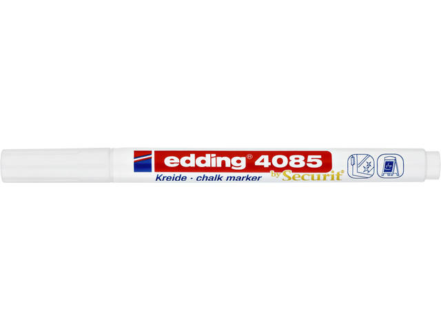 Krijtstift edding 4085 rond 1-2mm wit