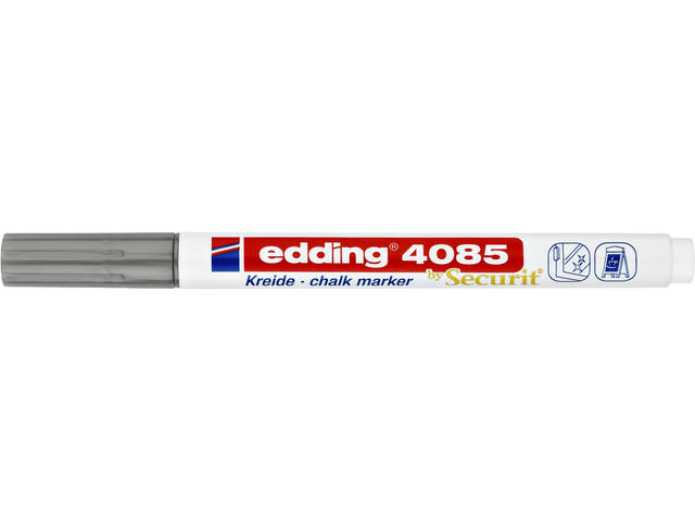 Krijtstift edding 4085 rond 1-2mm zilver