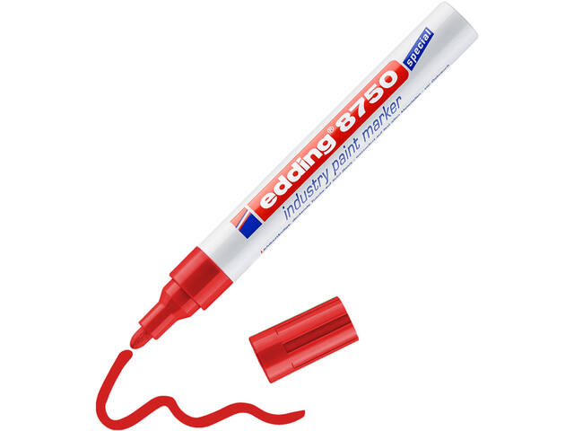 Paintmarker edding 8750 industrie 2-4mm rood