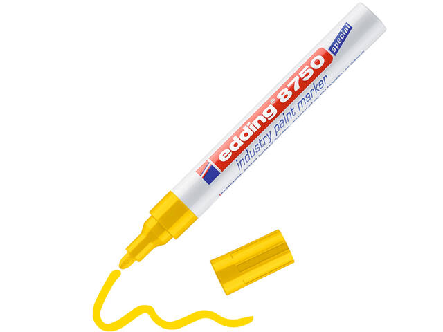 Paintmarker edding 8750 industrie 2-4mm geel