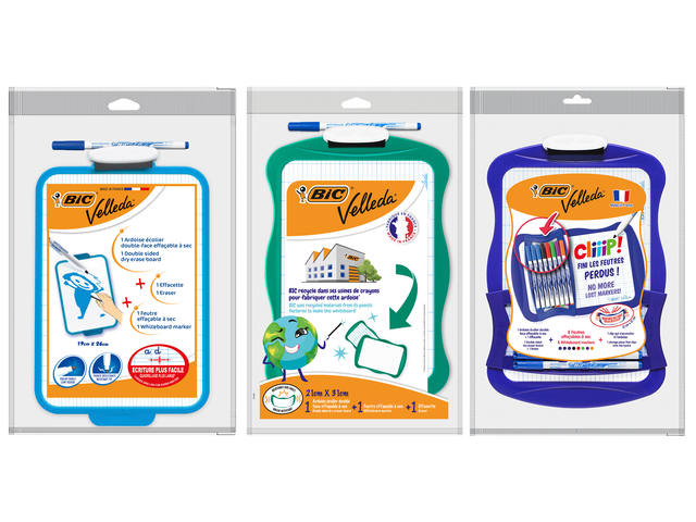 Whiteboard Bic 19x26cm met stift en wisser