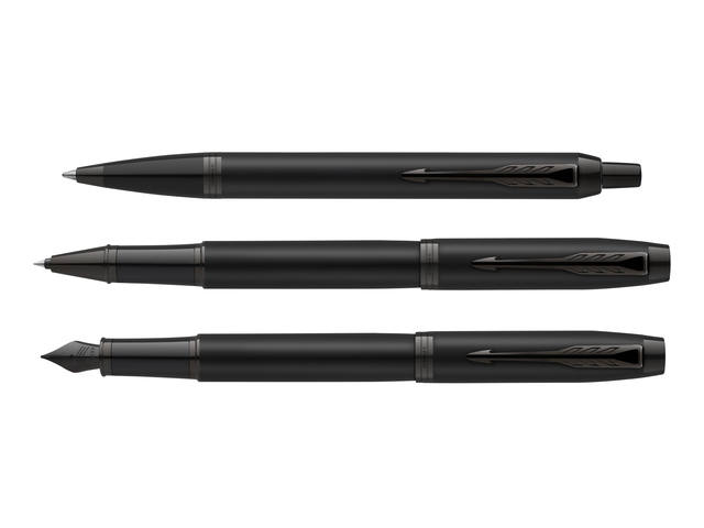 Balpen Parker IM Achromatic GB M mat zwart