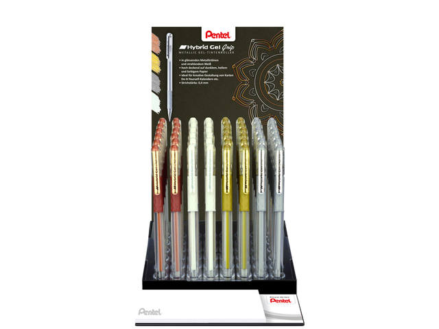 Gelschrijver Pentel K118 Grip M assorti