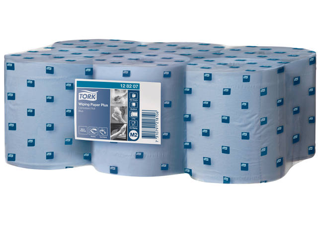 Poetspapier Tork M2 Advanced 2laags 158m blauw