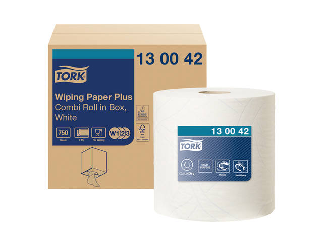 Poetspapier Tork W2 Premium 2laags wit 130042