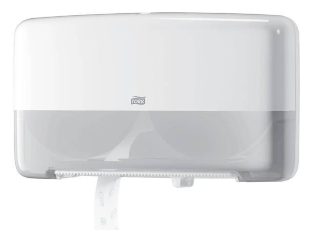 Toiletpapierdispenser Tork T2 jumbo klein duo wit