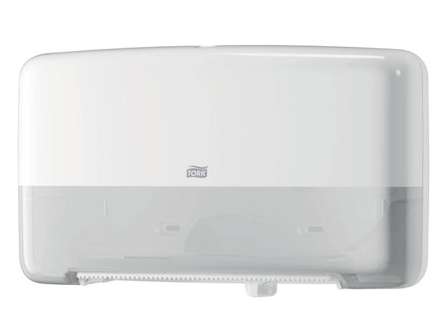 Toiletpapierdispenser Tork T2 jumbo klein duo wit